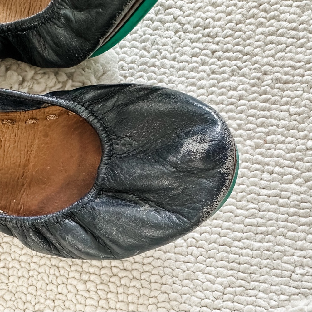 Tieks Navy Leather Ballet Flats - Picture 2 of 5